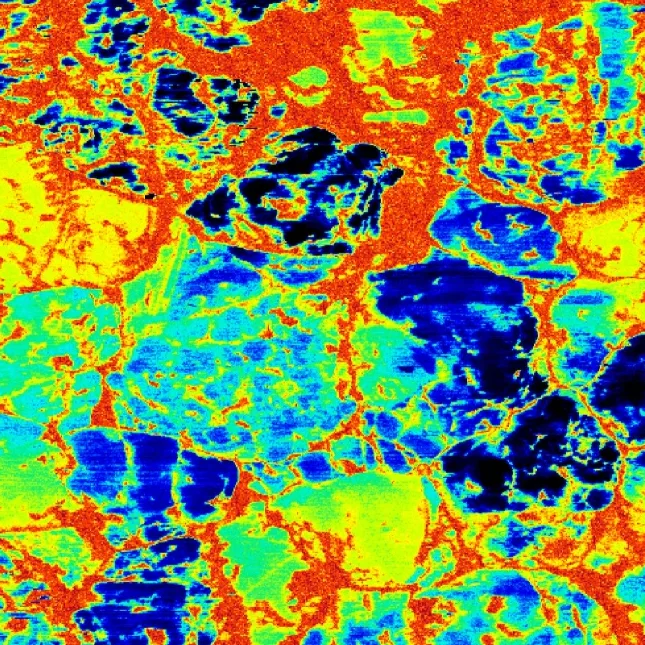 AFM scan of a perovskite solar cell layer