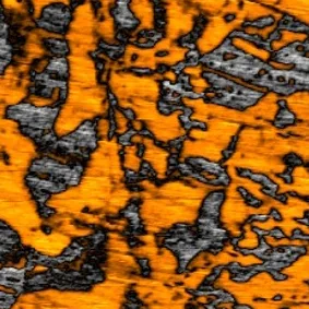 AFM scan of a polished PZT sample: piezoresponse force microscopy (PFM) domains