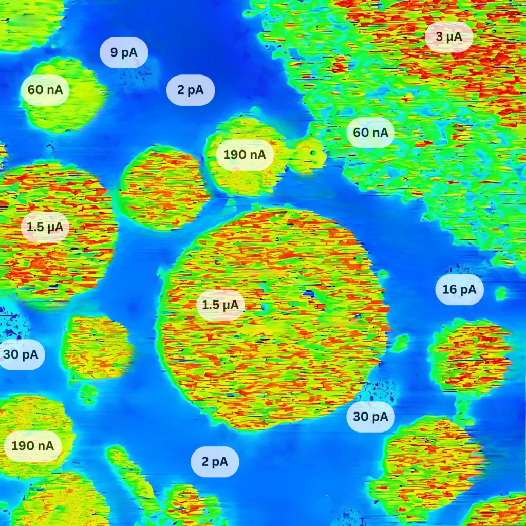 ResiScope 60x60 um battery material conductivity levels