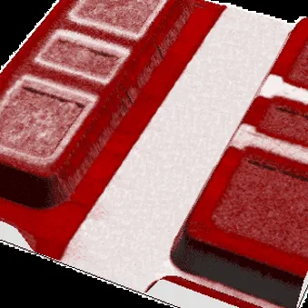 AFM scan of an SRAM: scanning microwave impedance microscopy (sMIM), 3D view