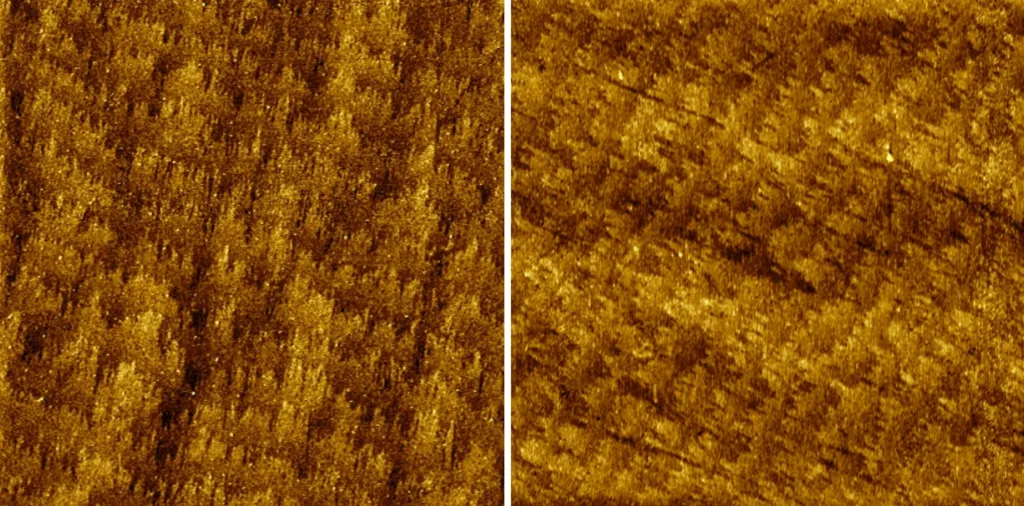 AFM scan of SrTiO3: resonant mode topography in open loop and closed loop
