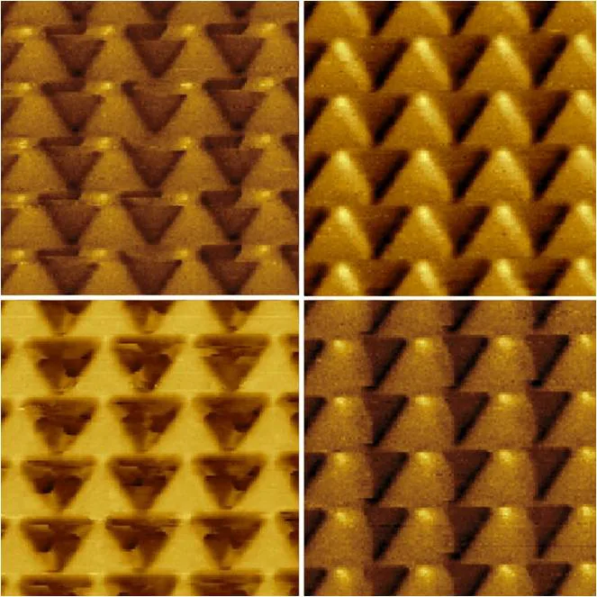 MFM of magnetic structures from 50 to 470 G, 3 µm scan (VMFM)